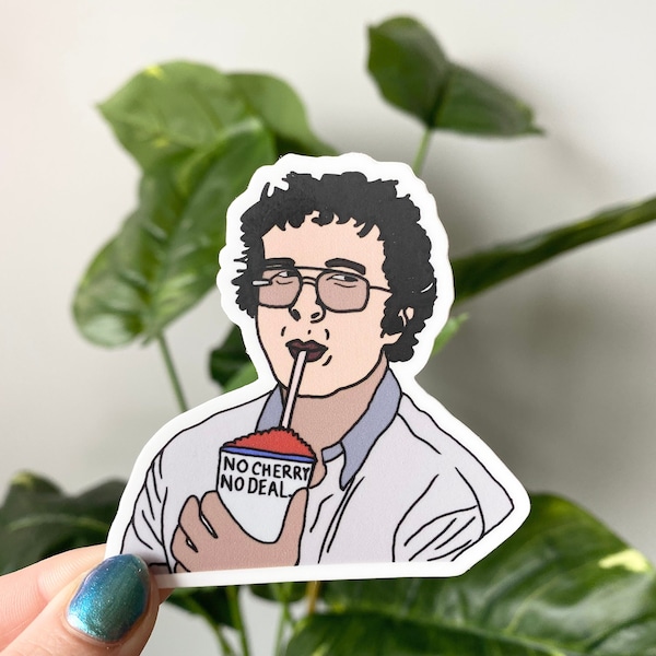 Stranger Things Stickers Alexei Cherry Slushie Stranger Things Waterproof Sticker for Water Bottles, Laptops, Phones and Car Stickers