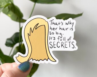 Sticker That's why her hair is so big - Sticker, Movie Sticker, Mean Girls, Funny Gift, College Student Gift, Decal, Stickers