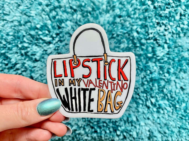 Vine Sticker LIPSTICK in my Valentino WHITE BAG Etsy