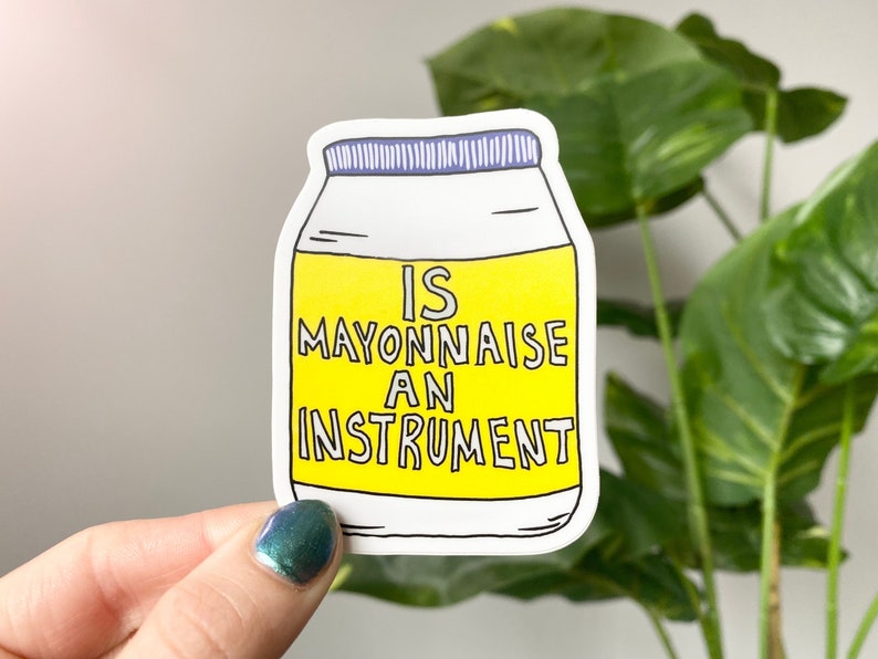 Quote Sticker Is Mayonnaise an Instrument Patrick Quote Sticker, Band Geeks, Sticker, Funny Cartoon Sticker image 1