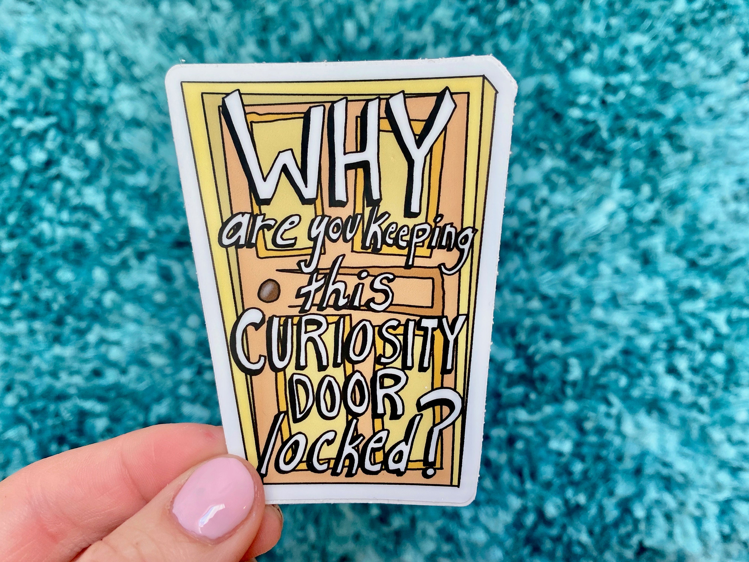 Stranger Things Stickers Curiosity Door Dustin Quote Stranger | Etsy