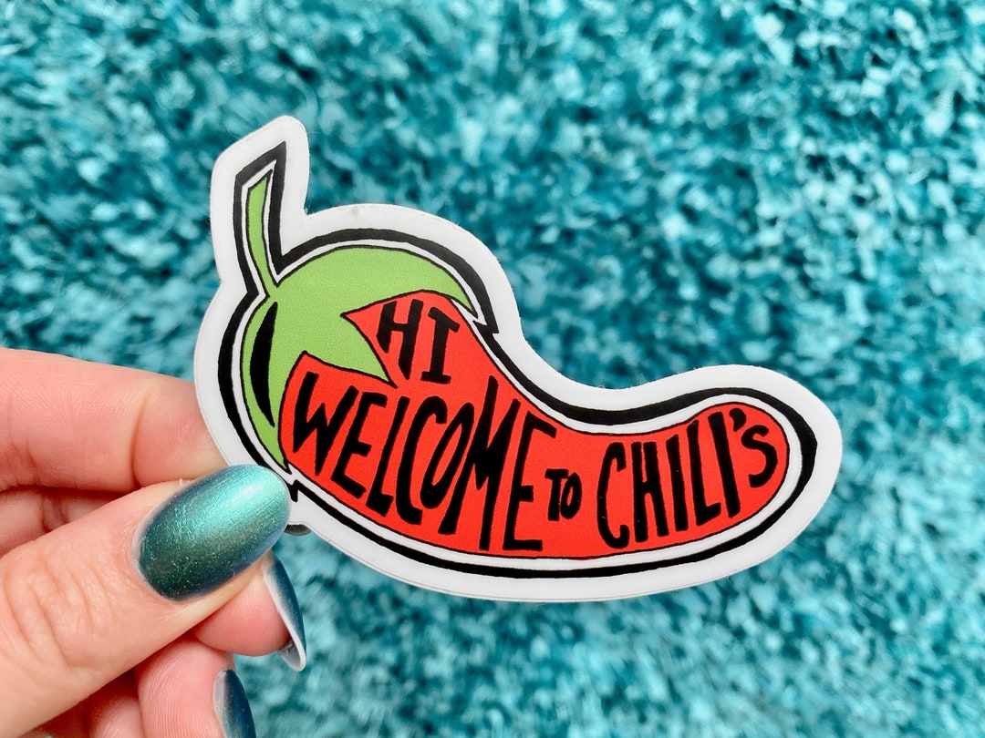 Vine Sticker Hi to Chili's Funny Vine Quote Waterproof Laptop