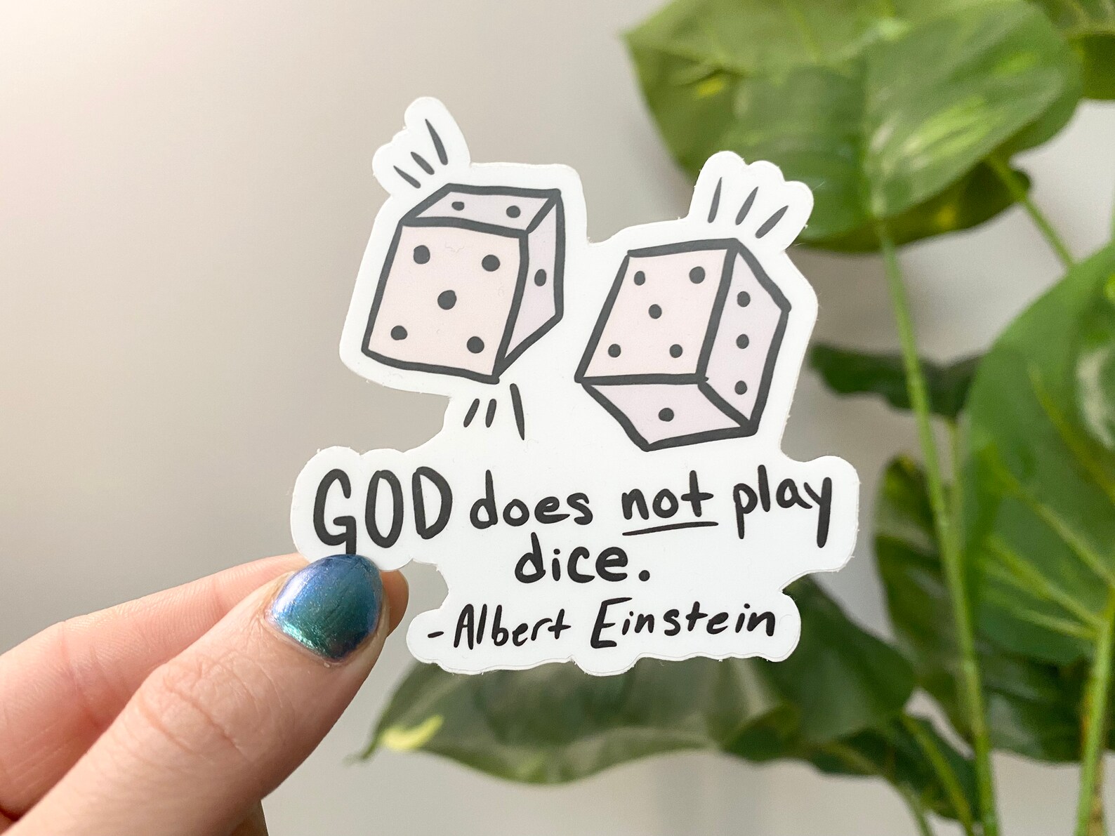 Quote Vinyl Sticker Decal god Does Not Play Dice - Etsy