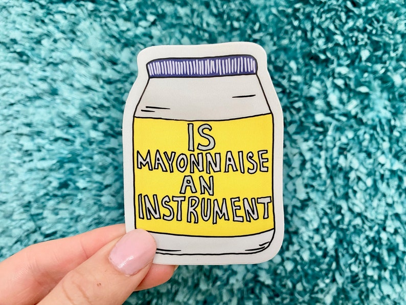 Quote Sticker Is Mayonnaise an Instrument Patrick Quote Sticker, Band Geeks, Sticker, Funny Cartoon Sticker image 2