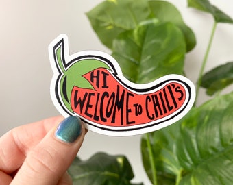 Rebe Magnet Willkommen bei Chilis, süße Magnete, Kühlschrankmagnete, Kühlschrankmagnete, Magnet Geschenkpaket, lustiger Magnet, Rose Soma Design