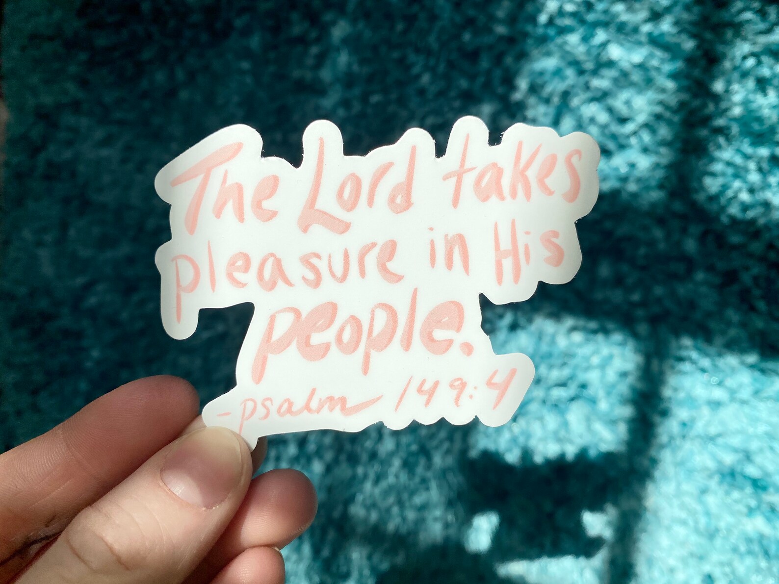 Bible Verse Sticker Vinyl Sticker Decal Psalm 149:4 - Etsy