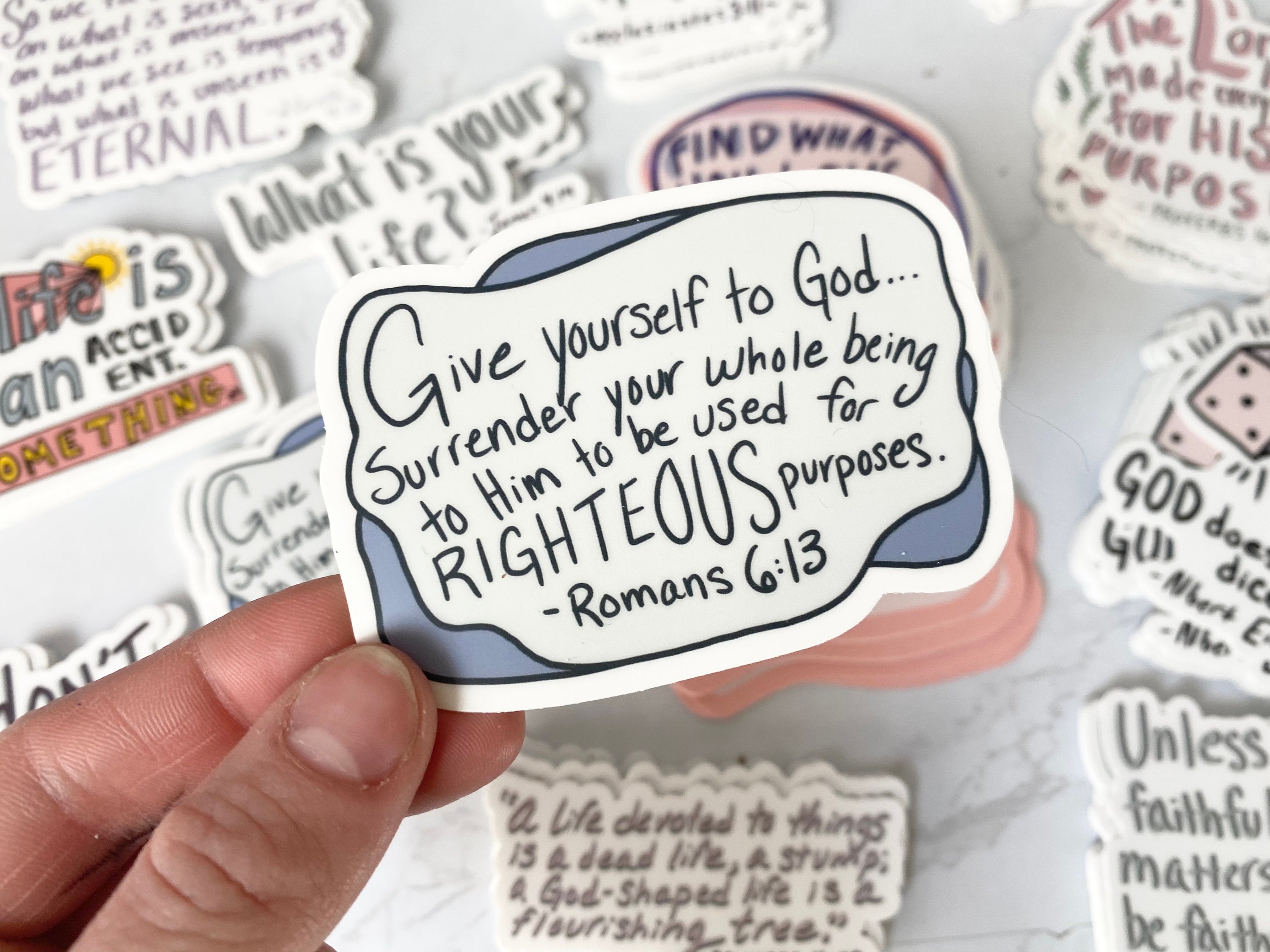 bible verse sticker vinyl sticker decal romans 613 etsy