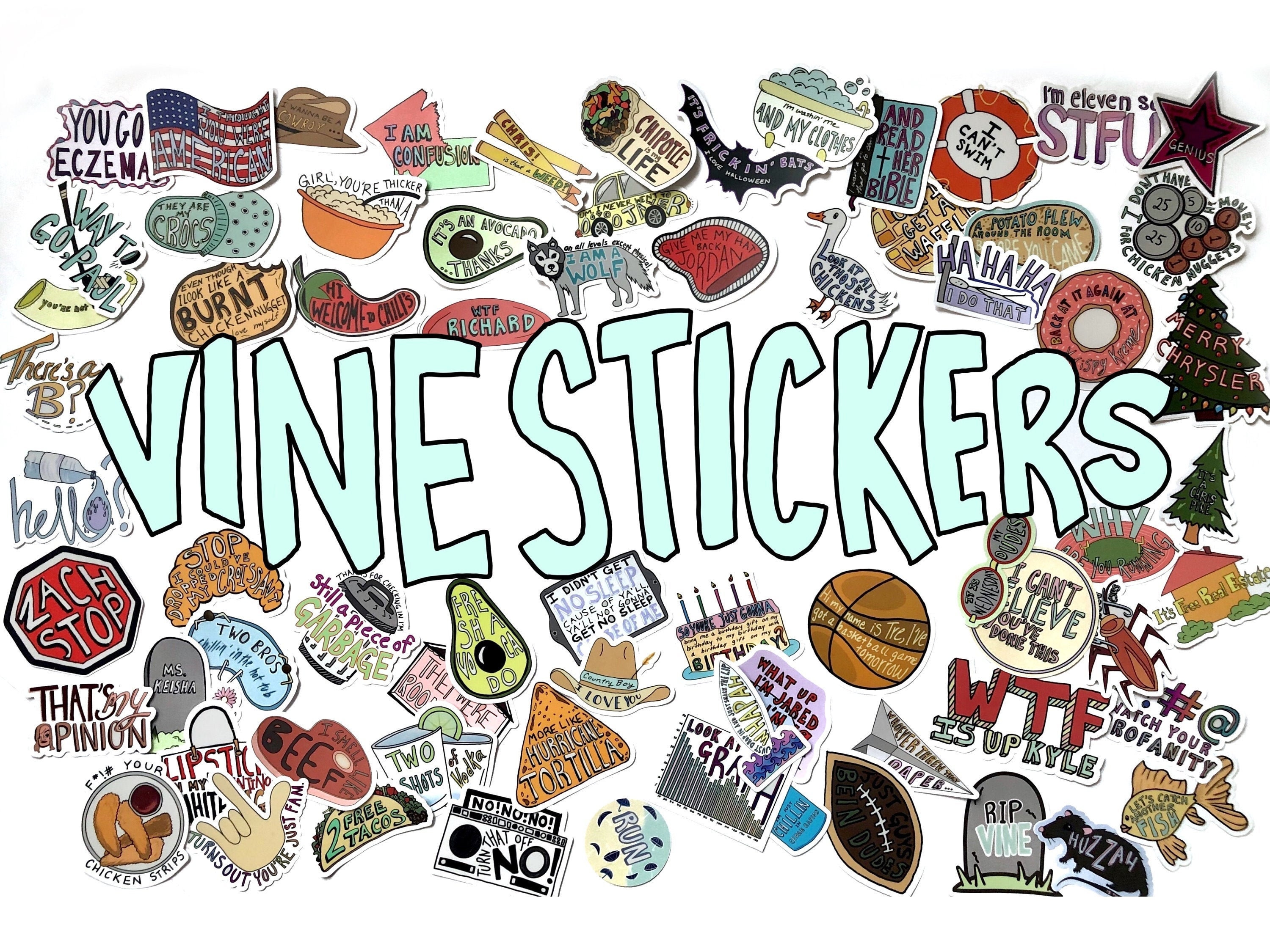 Vine Stickers Custom Pack of Vine Stickers Waterproof Etsy