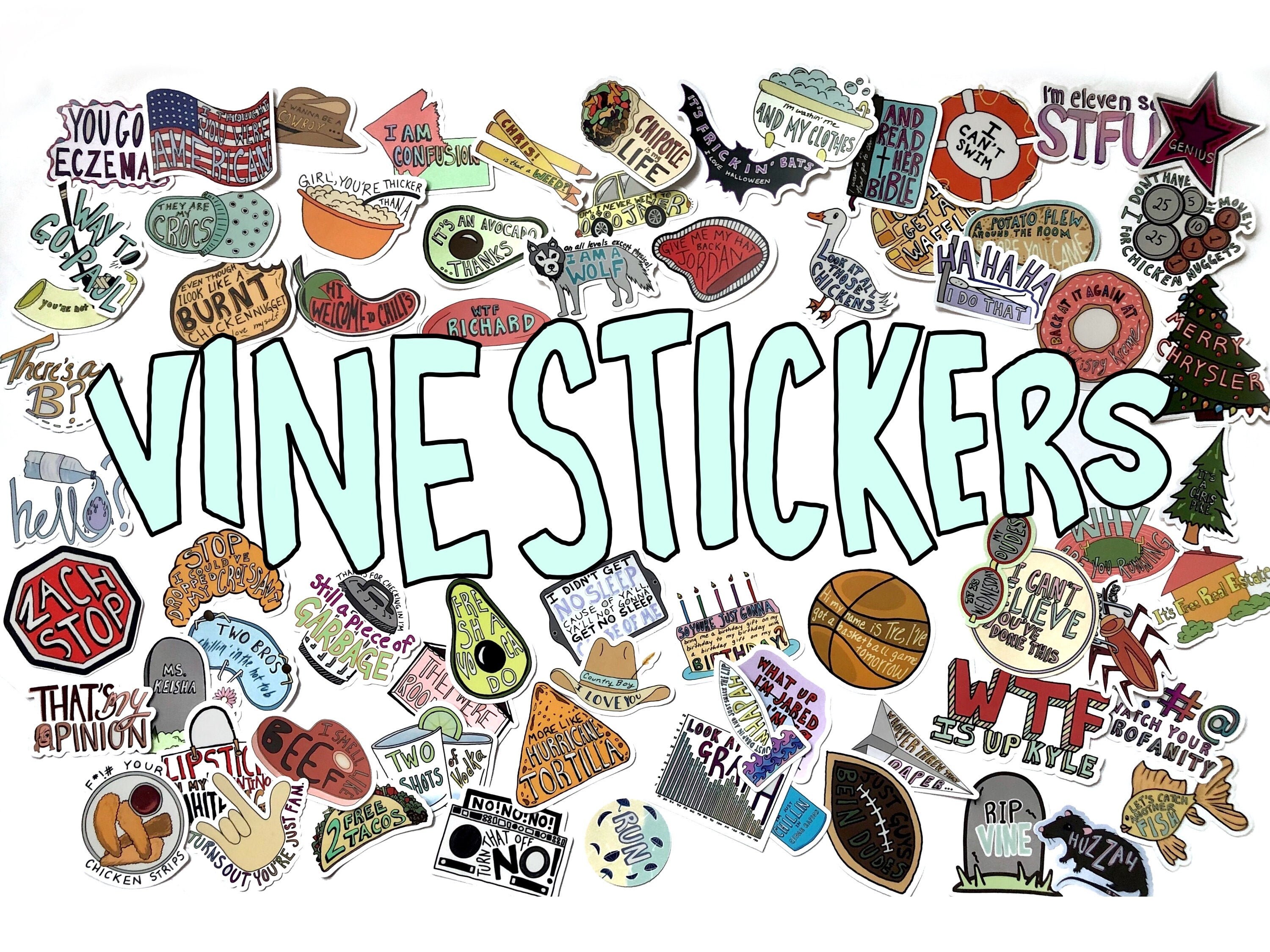 Vine Sticker Pack Custom Pack of Vine Stickers Waterproof Etsy