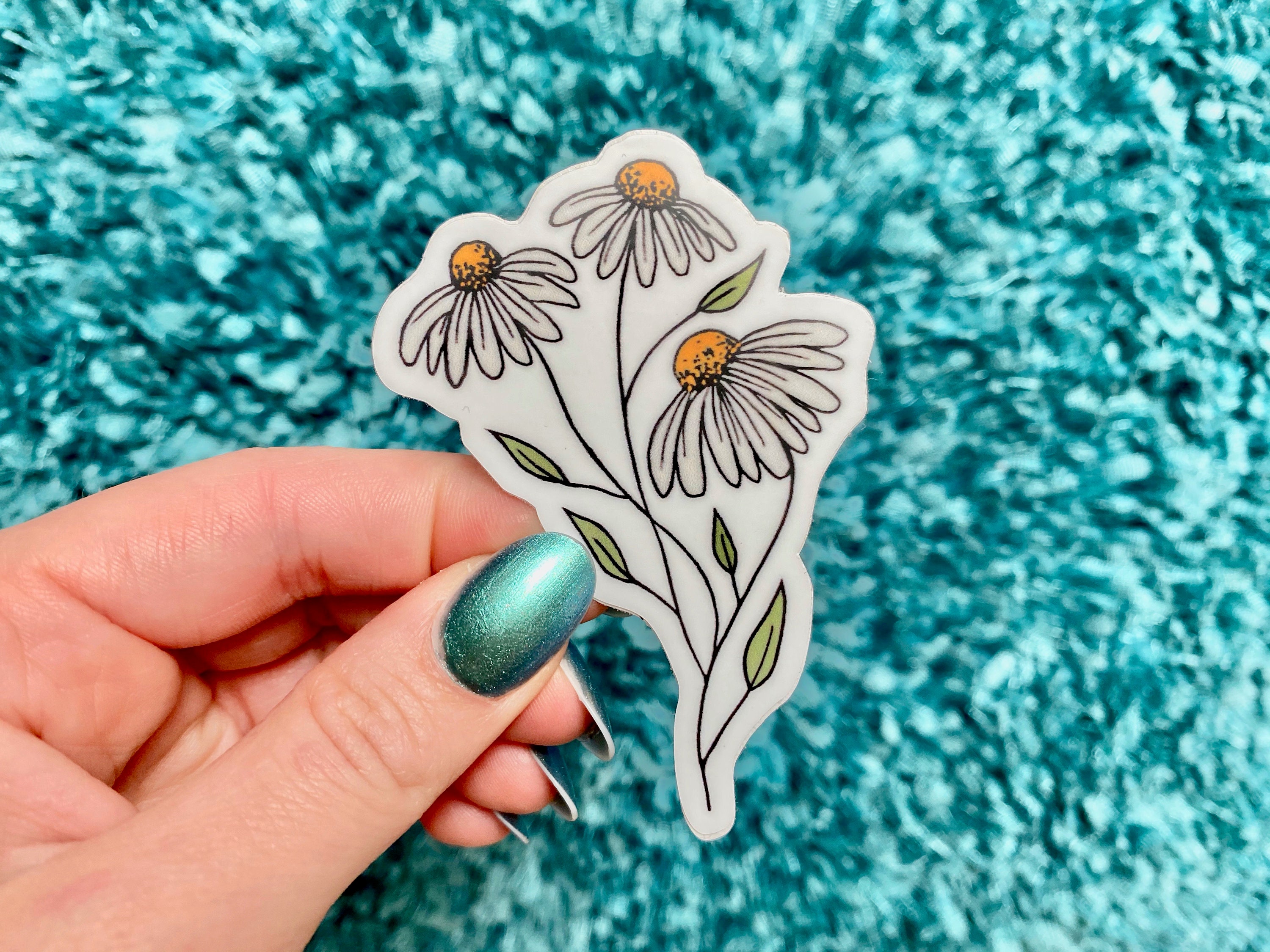 Paper & Party Supplies Labels Good for phone, laptop, water bottle, etc Cute Flower Sticker etna