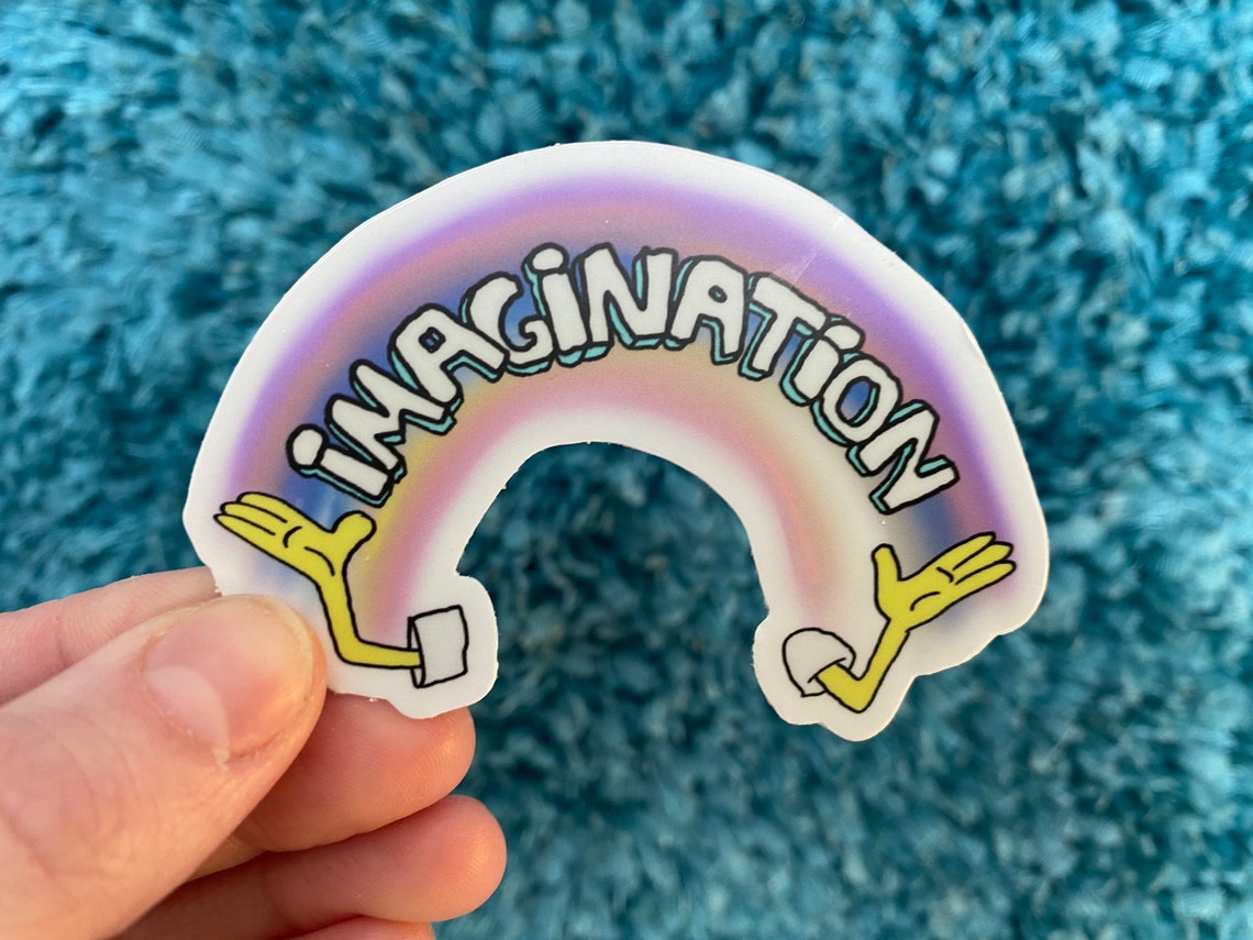 Imagination Sticker Quote Sticker Sticker Funny Sticker Etsy
