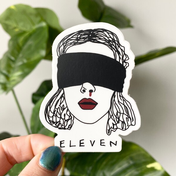 Eleven Face Sticker Inspired Waterproof Laptop Stickers for Phones Cars Water Bottles