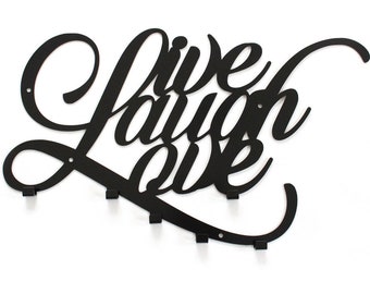 Clothes hanger, wall hanger LIVE LAUGH LOVE