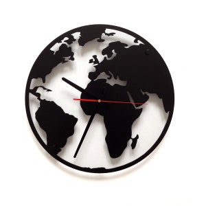 TIK TAK klok: kaart van de wereld GLOBE