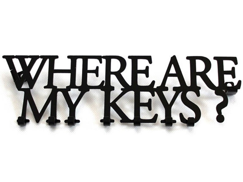 Metal Hangers, Key Hangers Where Are My Keys image 1