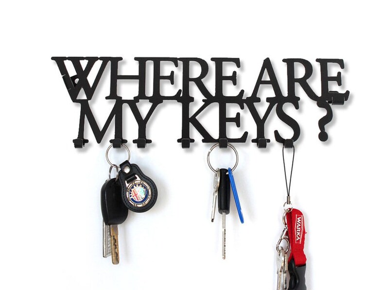 Metal Hangers, Key Hangers Where Are My Keys image 3