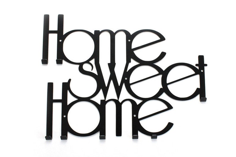 Wall hanger, metal hanger SWEET HOME image 1