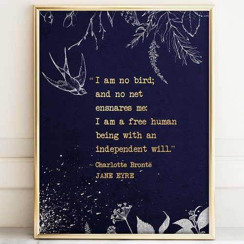 Jane Eyre Quote Pencil Set Charlotte Bronte Book Lover Gift Etsy