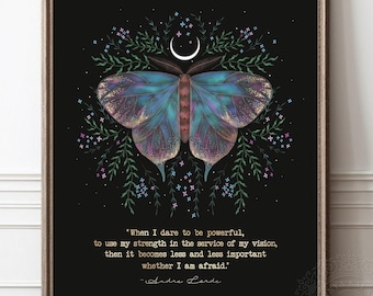 Audre Lorde Quote Print - Gold Foil Feminist Art, Framed Option