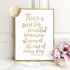 Disney Zitat Wandkunst - Walt Disney Zitat Drucke - Goldfolie Druck - Inspirierende Wandkunst - Echte Goldfolie Wandkunst Zitate Gold Wohnkultur