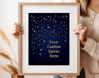 Custom Quote Print - Custom Text Print - Custom Quote - Framed or Unframed Custom Wall Art - Gold Foil Quote Wall Art - Personalised Quote