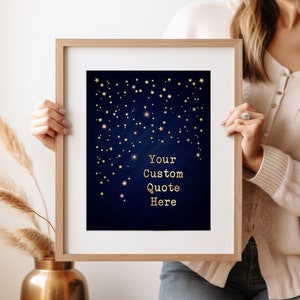 Custom Quote Print - Custom Text Print - Custom Quote - Framed or Unframed Custom Wall Art - Gold Foil Quote Wall Art - Personalised Quote