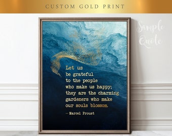 Custom Quote Foil Print: Gold Metallic Personalized Poem, Framed Wall Art