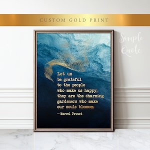 Custom Quote Foil Print: Gold Metallic Personalized Poem, Framed Wall Art