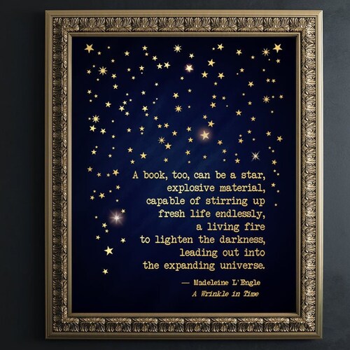 A Wrinkle in Time Quote Madeleine L'engle Print - Etsy