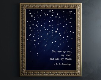 Romantic Moon Quote Etsy Romantic Moon Quote Etsy