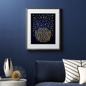 Ralph Waldo Emerson Quote Print: Gold Foil Inspirational Wall Art - Finish Each Day image 3