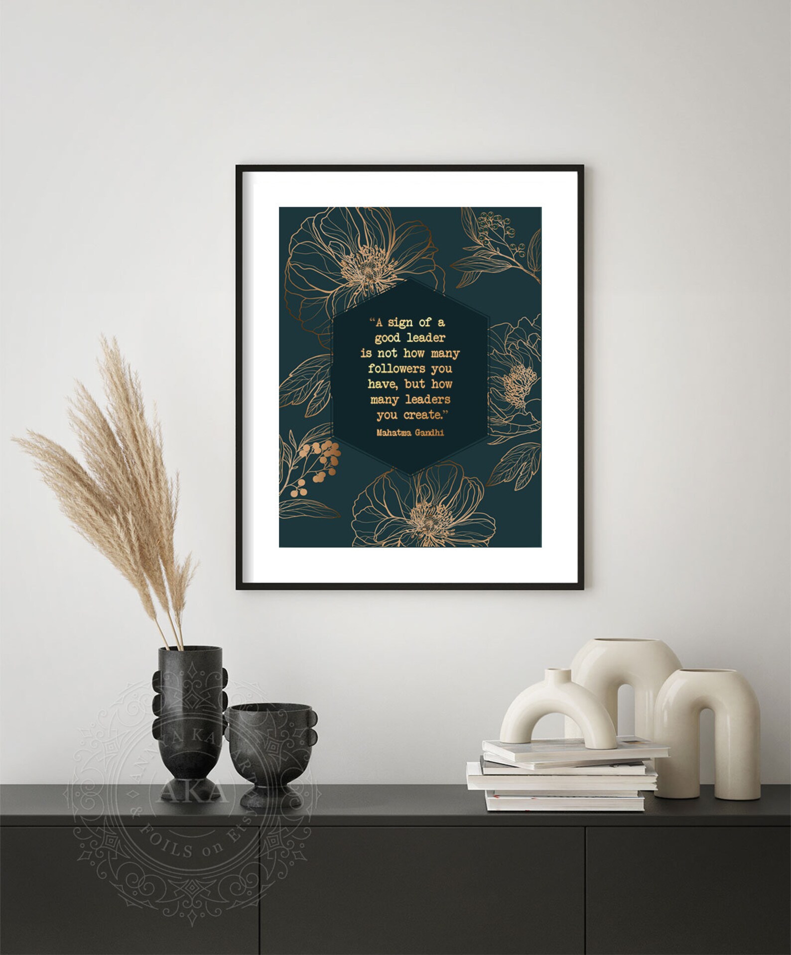 Mahatma Gandhi Quote Sign of a Good Leader is Not How Many - Etsy