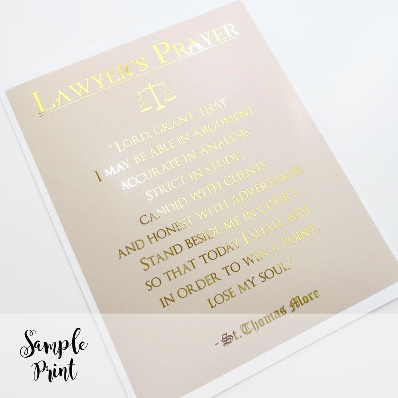 Lawyer Gift Gifts for Lawyers Real Gold Foil Print Etsy