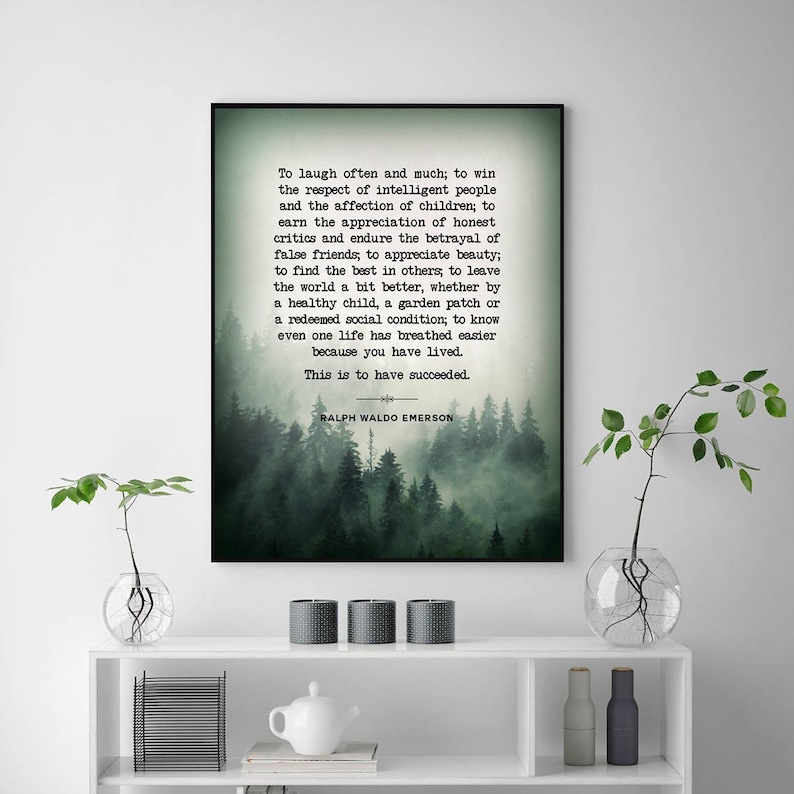 Citat av Ralph Waldo Emerson – Inspirerande väggkonst bild 1