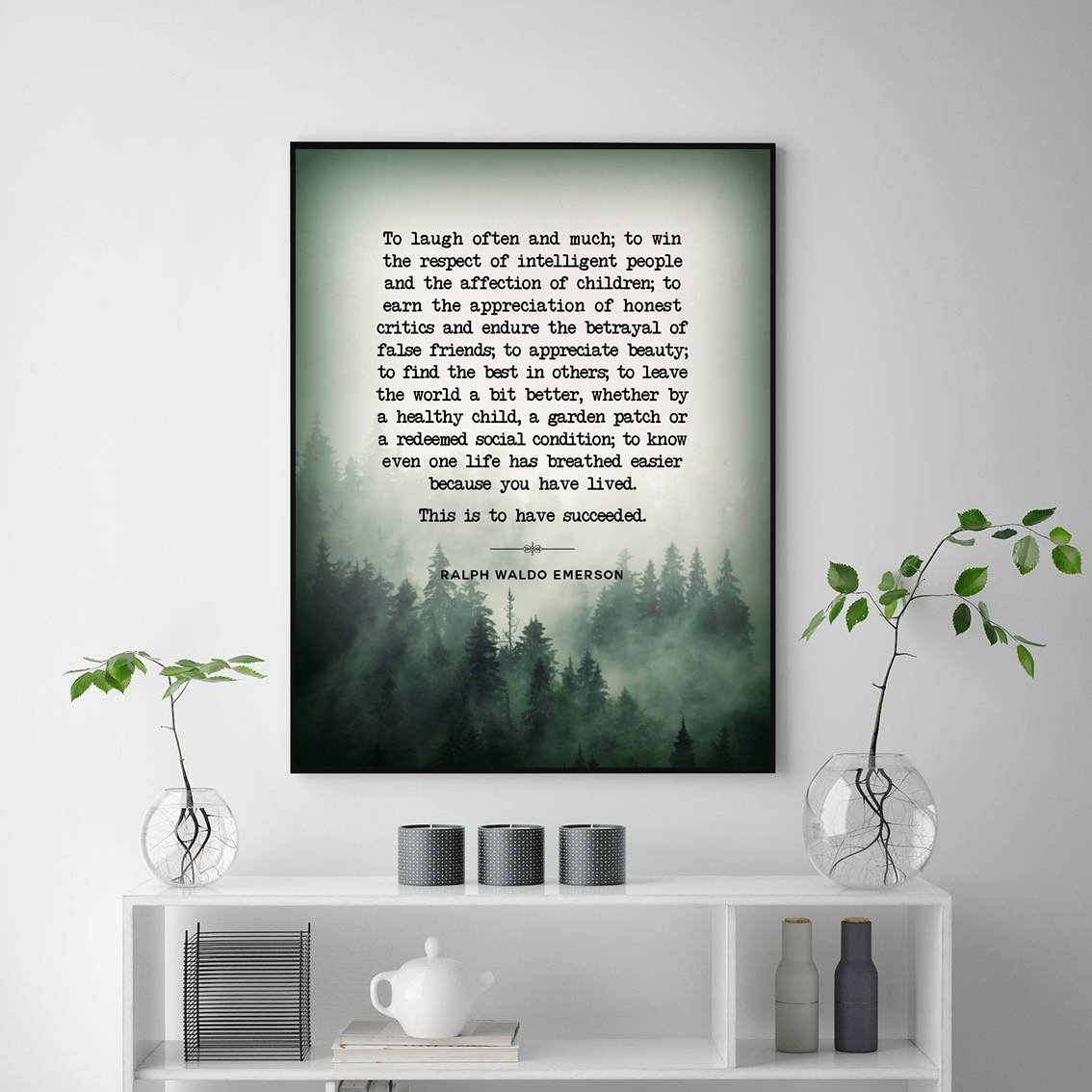 Ralph Waldo Emerson Quote Print – Inspirational Wall Art - Etsy