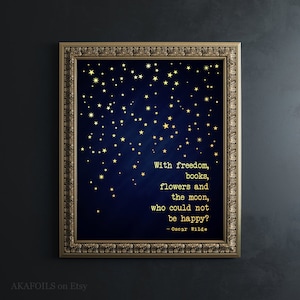 Oscar Wilde Quote Gold Foil Print: Literary Wall Art