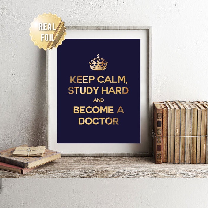 Medical Student Gift Medical School Gift Gold Foil Print Etsy