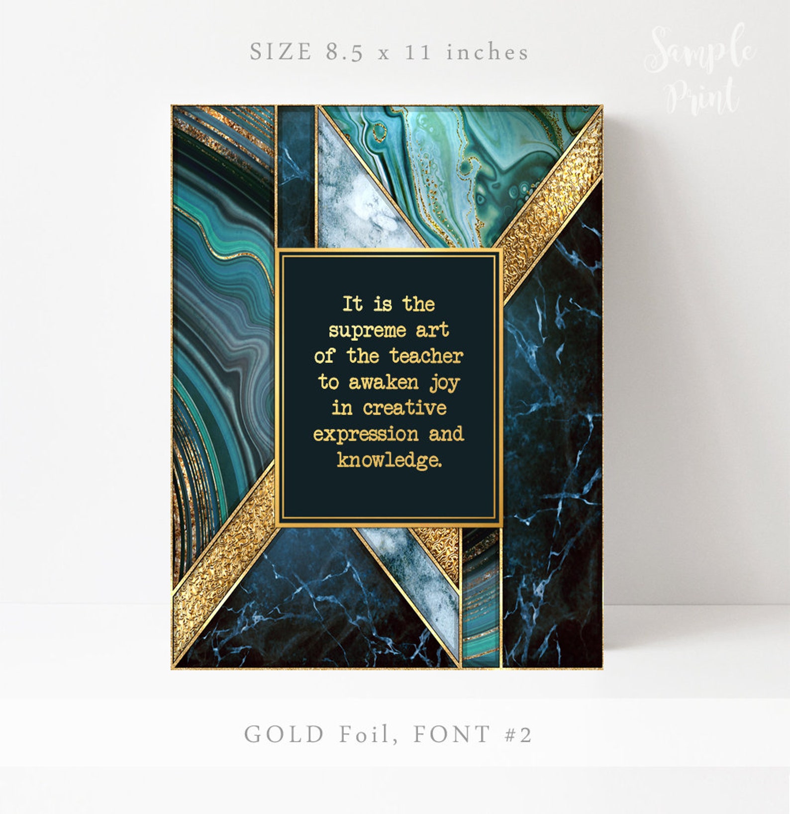Custom Quote Print Custom Gold Foil Print Wall Art - Etsy