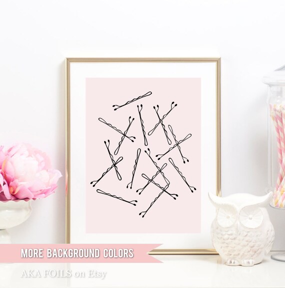 Bobby Pins Hair Salon Decor Salon Decor Hair Salon Hairstylist Art