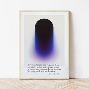 Viktor Frankl Quote Art Print: Abstract Watercolor, Therapy Office Decor