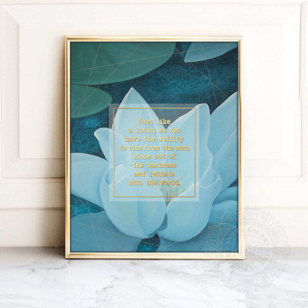 Buddha Wall Art - Inspirational Wall Art, Buddha Lotus Flower Painting ...