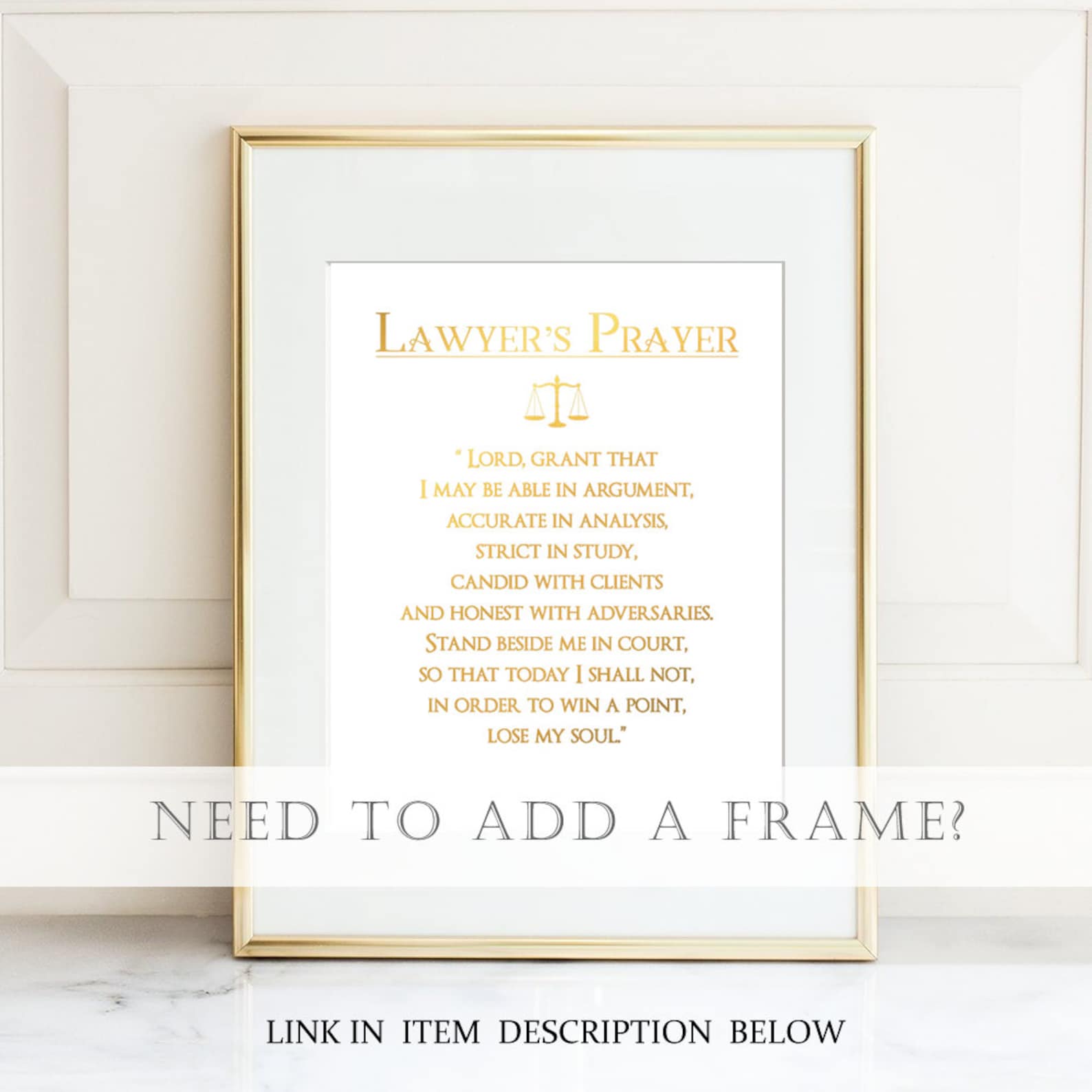 Lawyer Gift Gifts for Lawyers Real Gold Foil Print Etsy
