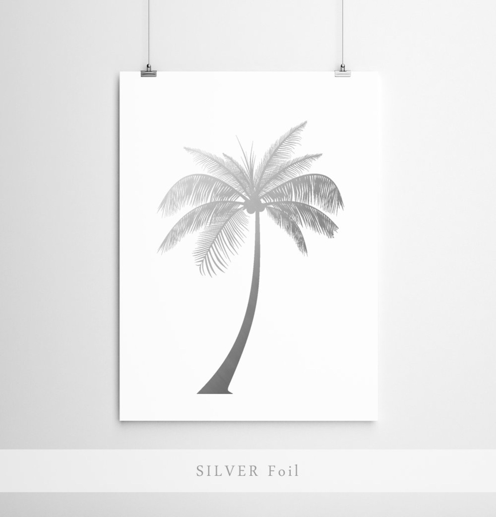 Palm Tree Print Gold Foil Palm Tree Wall Art Tropical Palm Etsy