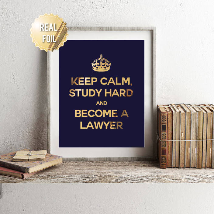 Law School Gift Law Student Gift Gold Foil Print Lawyer Etsy