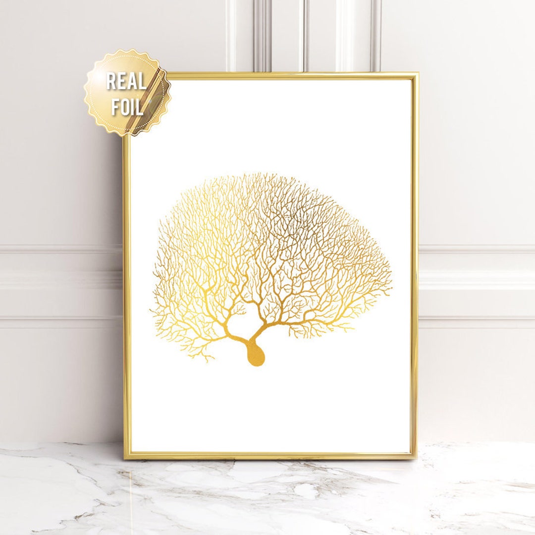 Neuroscience Gift - Neuroscience Art - Neuron Gold Foil Print - Medical ...