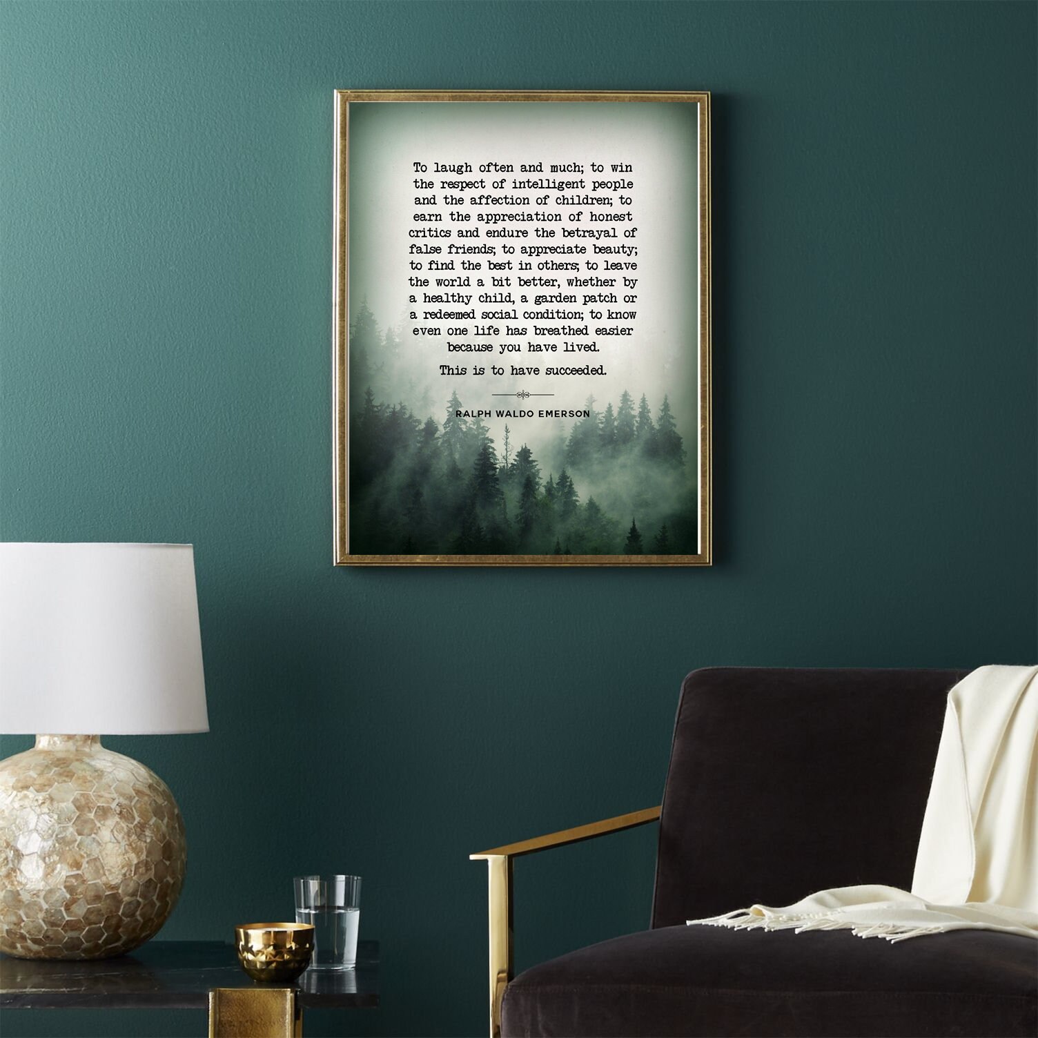 Ralph Waldo Emerson Quote Print – Inspirational Wall Art - Etsy