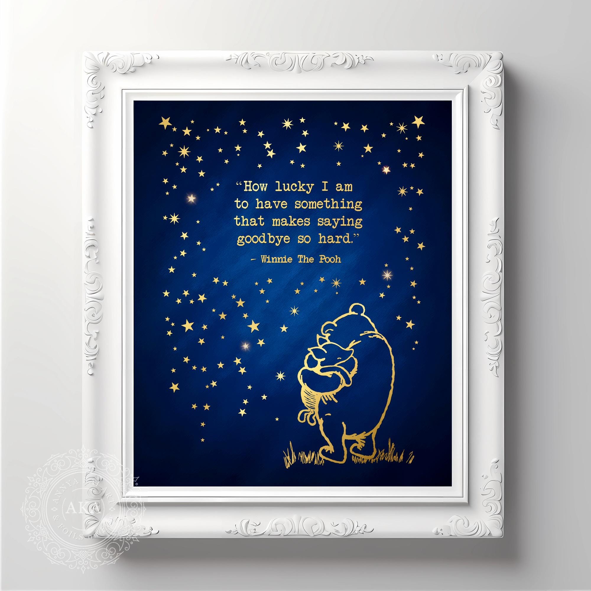 Winnie the Pooh Gold Foil - Etsy