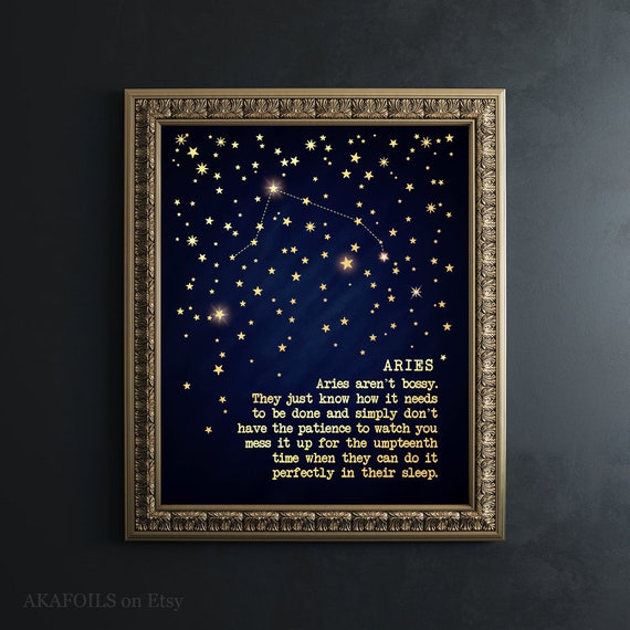 Zodiac Aries Gifts Aries Art Aries Constellation Gold Stars - Etsy Singapore Zodiac Aries Gifts Aries Art Aries Constellation Gold Stars - Etsy Singapore