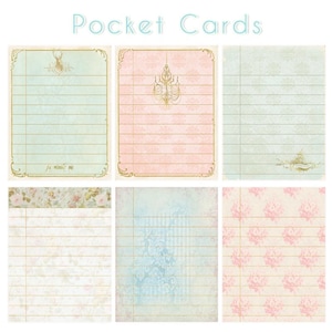 Druckbare Junk Journal Karten, Druckbare Journaling Karten, 3x4 Taschenkarten für Scrapbooking Planer Einlagen, Vintage Papier Journal Kit