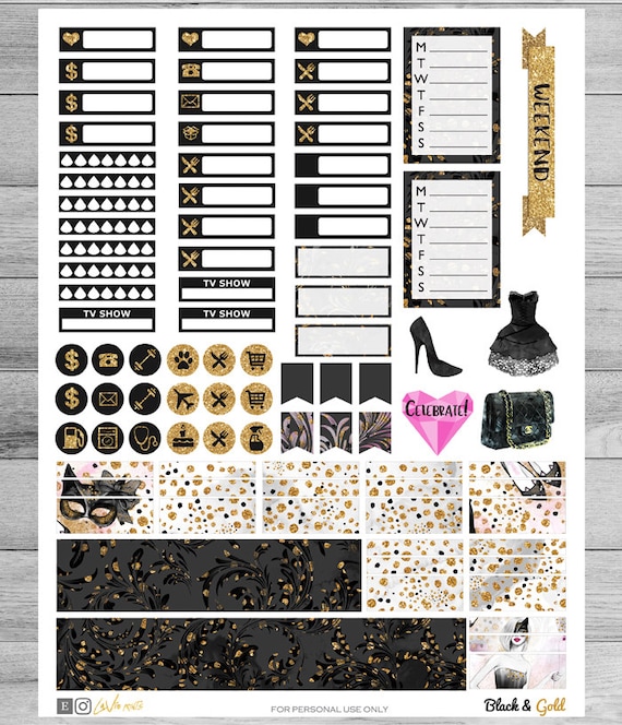 Chic Fashion Planner Stickers